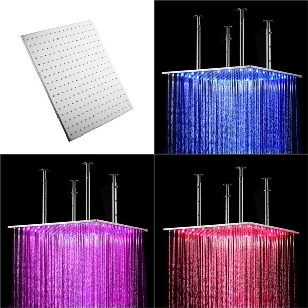 20 дюймов площадь 3 цвет контроль температуры 304 из нержавеющей стали душ