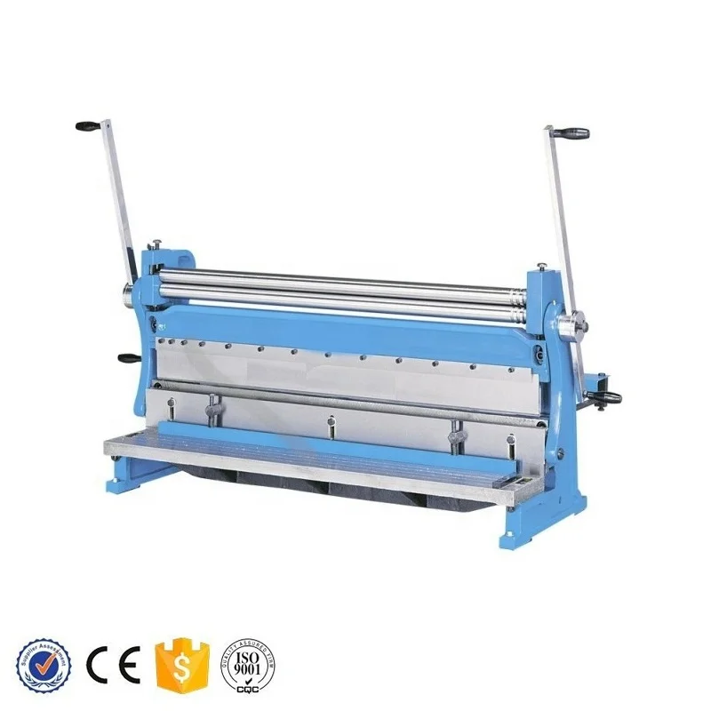sheet metal cutting and rolling bending machine 3 in 1 manual shearing bending rolling machine with cheap price