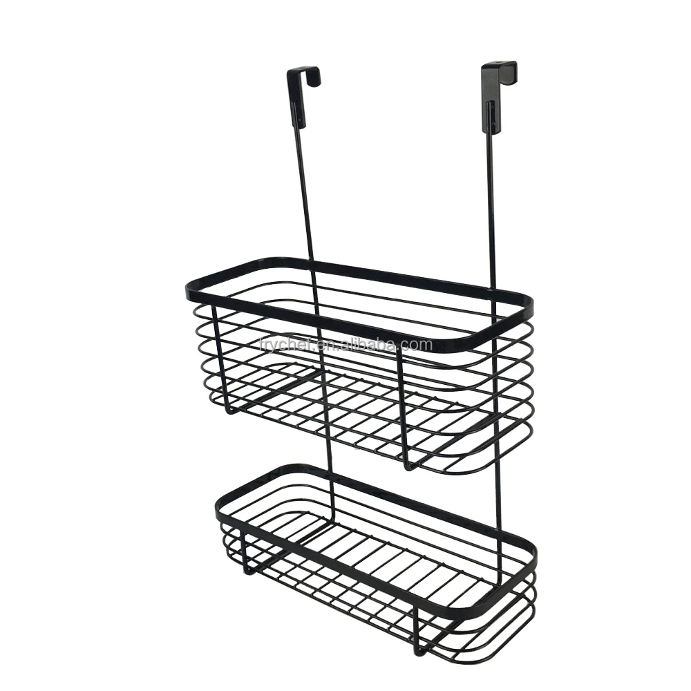 Metal Kitchen&Bathroom Cabinet Storage Organizer Rack 2-tier over the cabinet door hanging basket rack chrome/powder coating