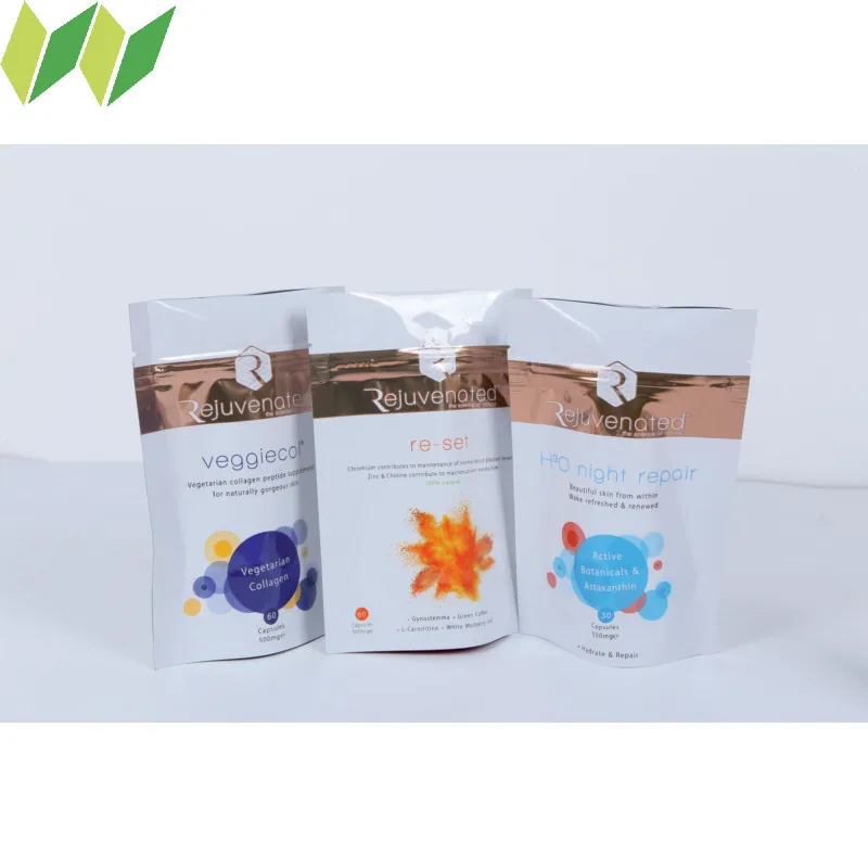 stand up pouch bag for ginger / xylitol crystal candy / mints packaging bags