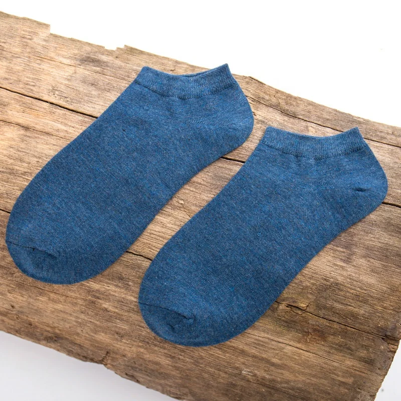 
Custom your own brand black bamboo men ankle socks for men 