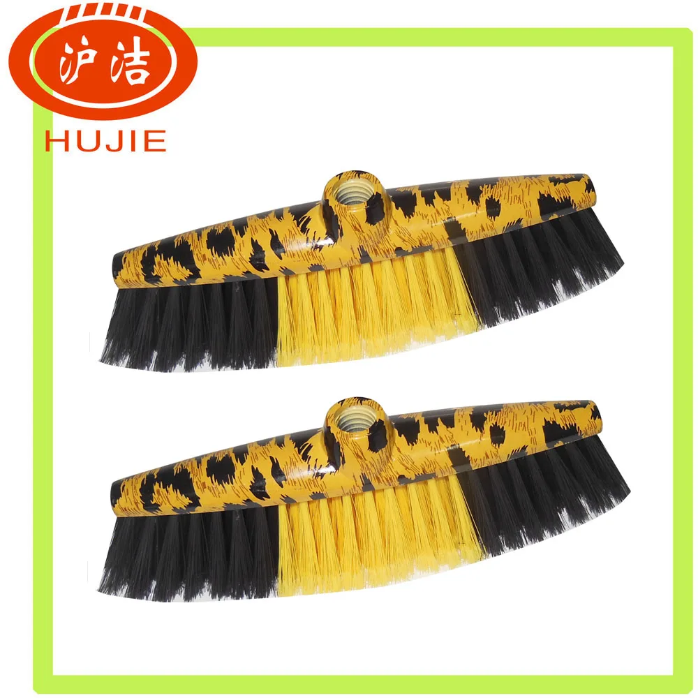 water transfer flower printing plastic broom with PVC handle