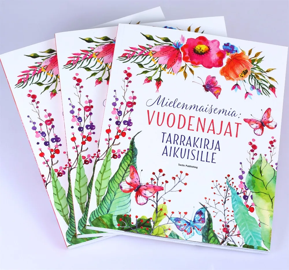 Раскраска с принтом наклеек для взрослых