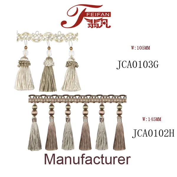 
jarcar bead trimming curtain tassel window textile accessories curtain fringes 