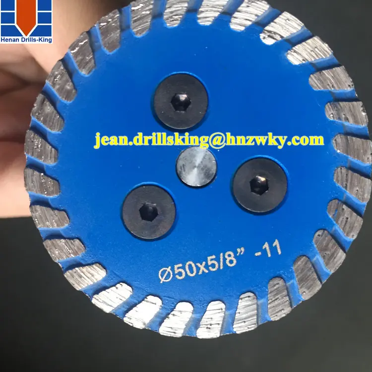 75 мм горячепрессованные мини гравировальная сетка турбо обод алмазные лезвия со съемным фланцем 5/8-11 для резки и резьбы гранита