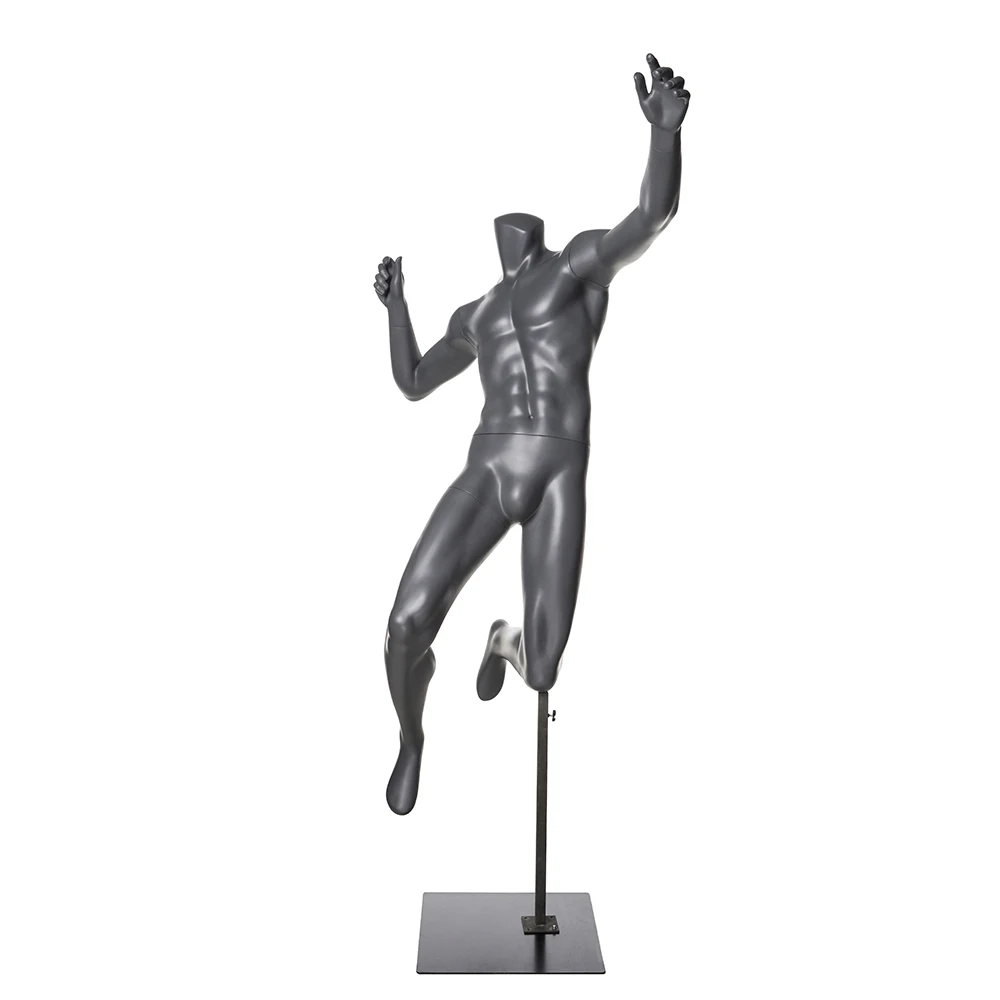 Fiberglass Male Sports Men Mannequin playing badminton movement dummy mannequin NI-21