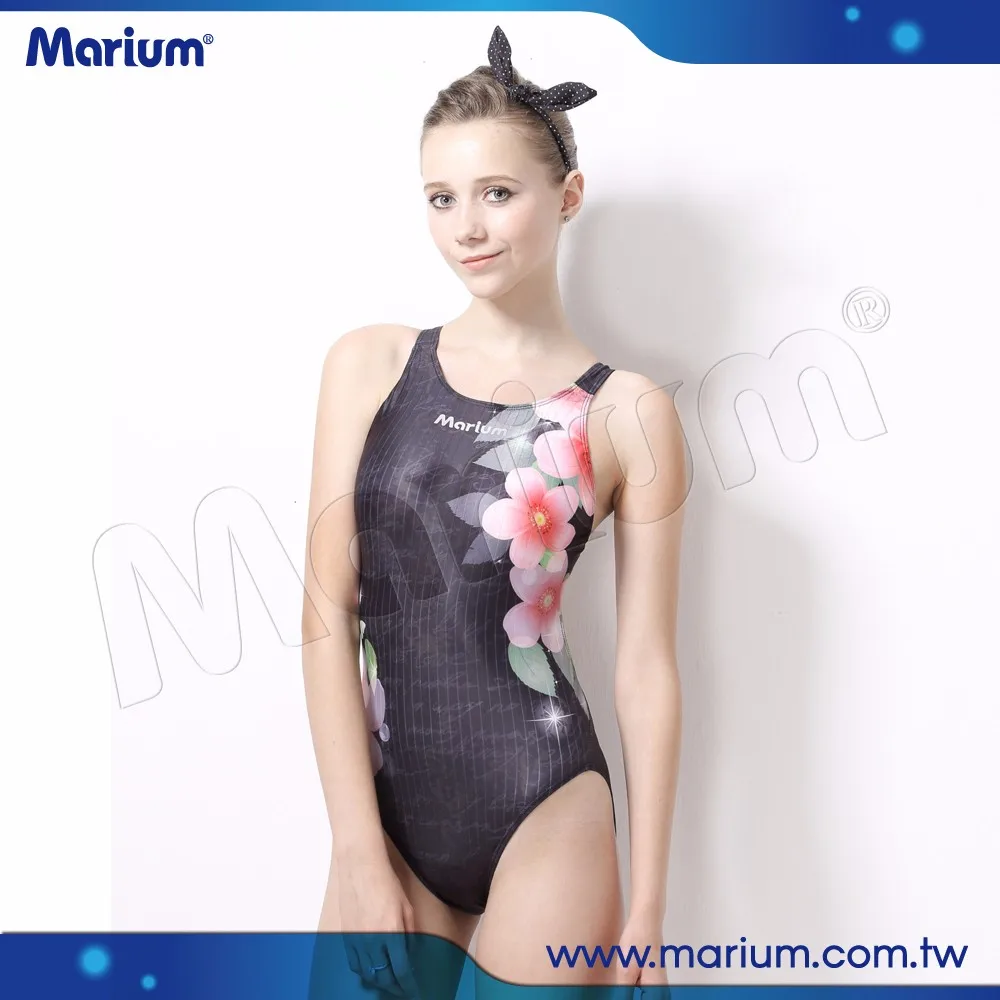 2015 Fashion New Arrival Women Swimsuit Competition Black Bathing Suit