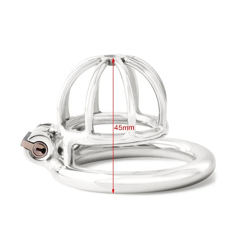 Metal Male Chastity Device Cock Cage Virginity Lock Penis Lock Cock Ring for men