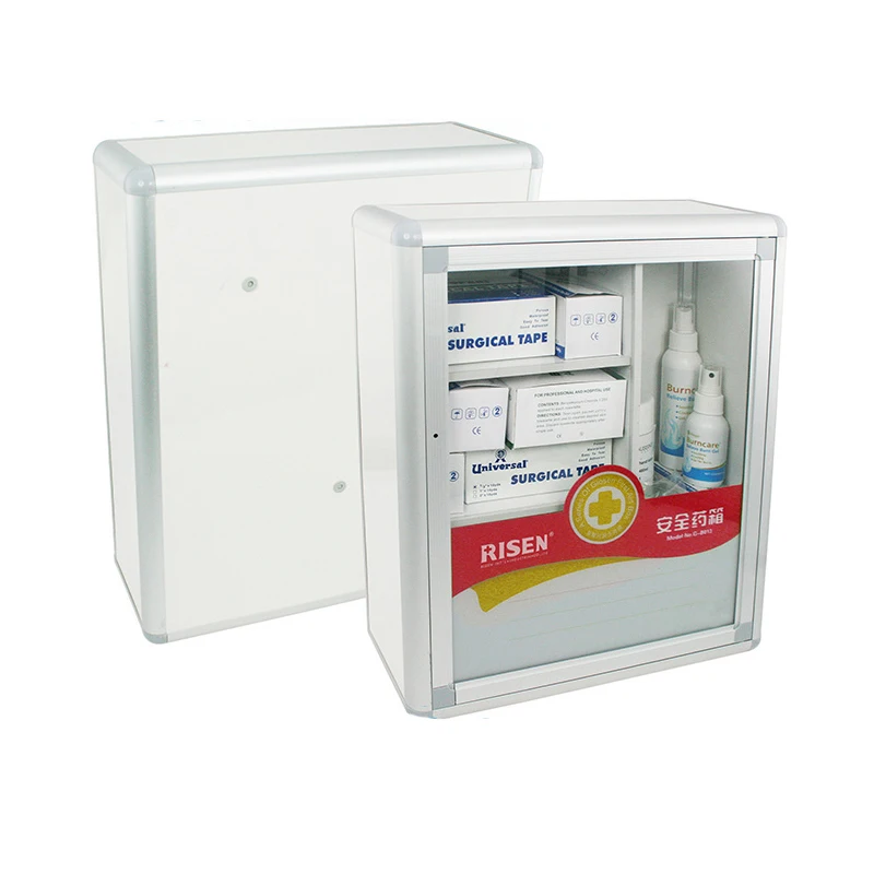 Пустой металлический ящик для оказания первой помощи на рабочем месте, аптечный Настенный комплект первой помощи