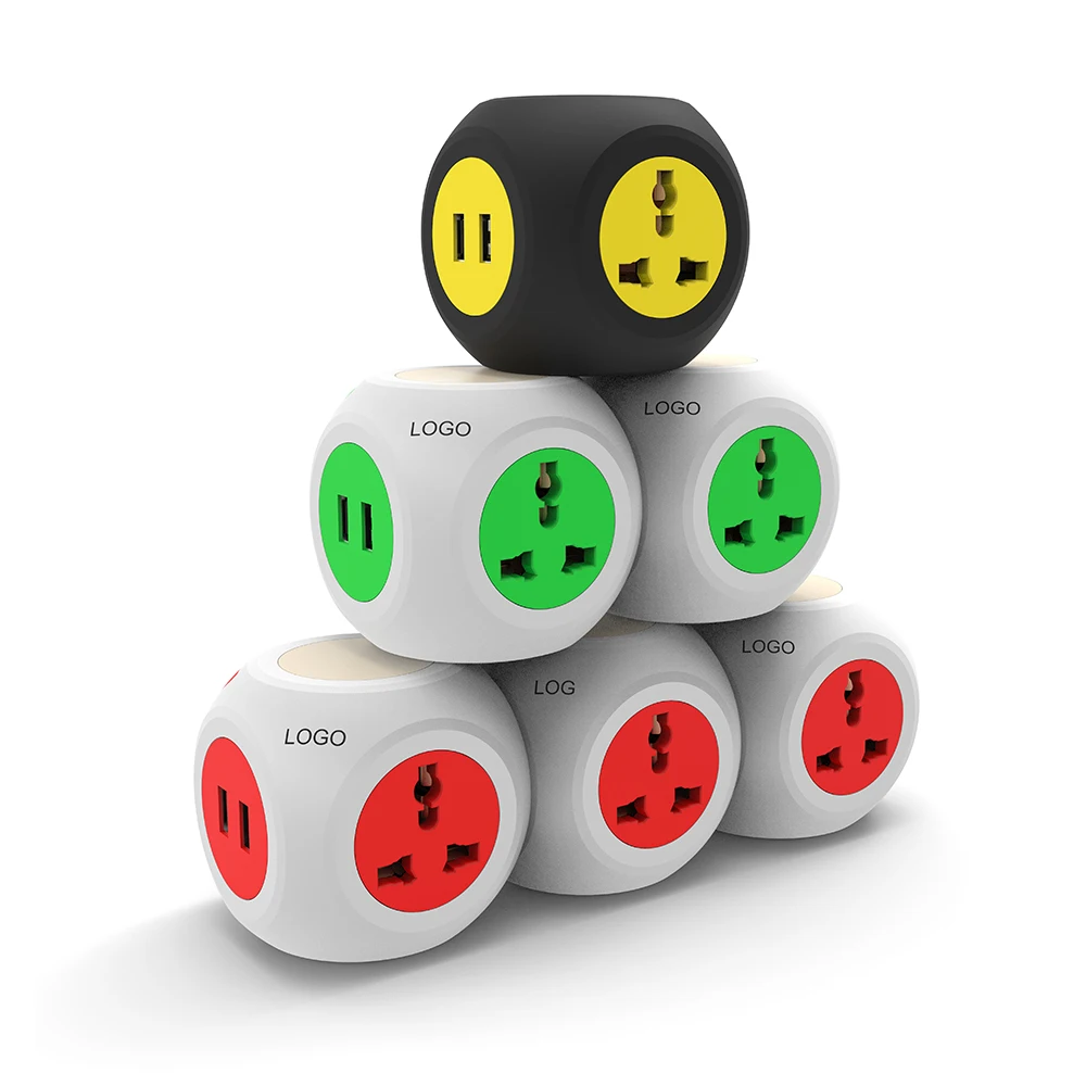 
Multi Plug Outlet Extender with 3 USB Wall Charger, Travel Power Strip Extension for Cruise Ship Accessories, Charging Cube Wall 