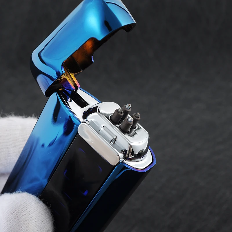 Jiju Plasma USB Arc Charged Lighter Metal Electric Rechargeable USB Electric Double Flame Lighter