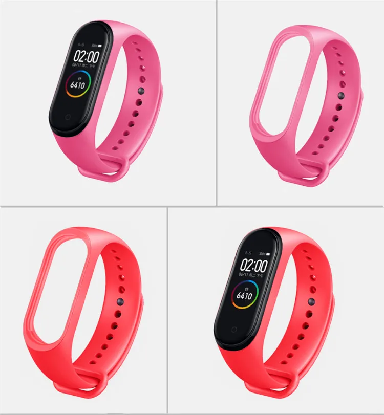 Wrist Band For Xiaomi Mi Band 4 Watch Strap Replacement Bracelet For Miband 4 Silicone Sports Wrist Strap For Mi Band 3/4