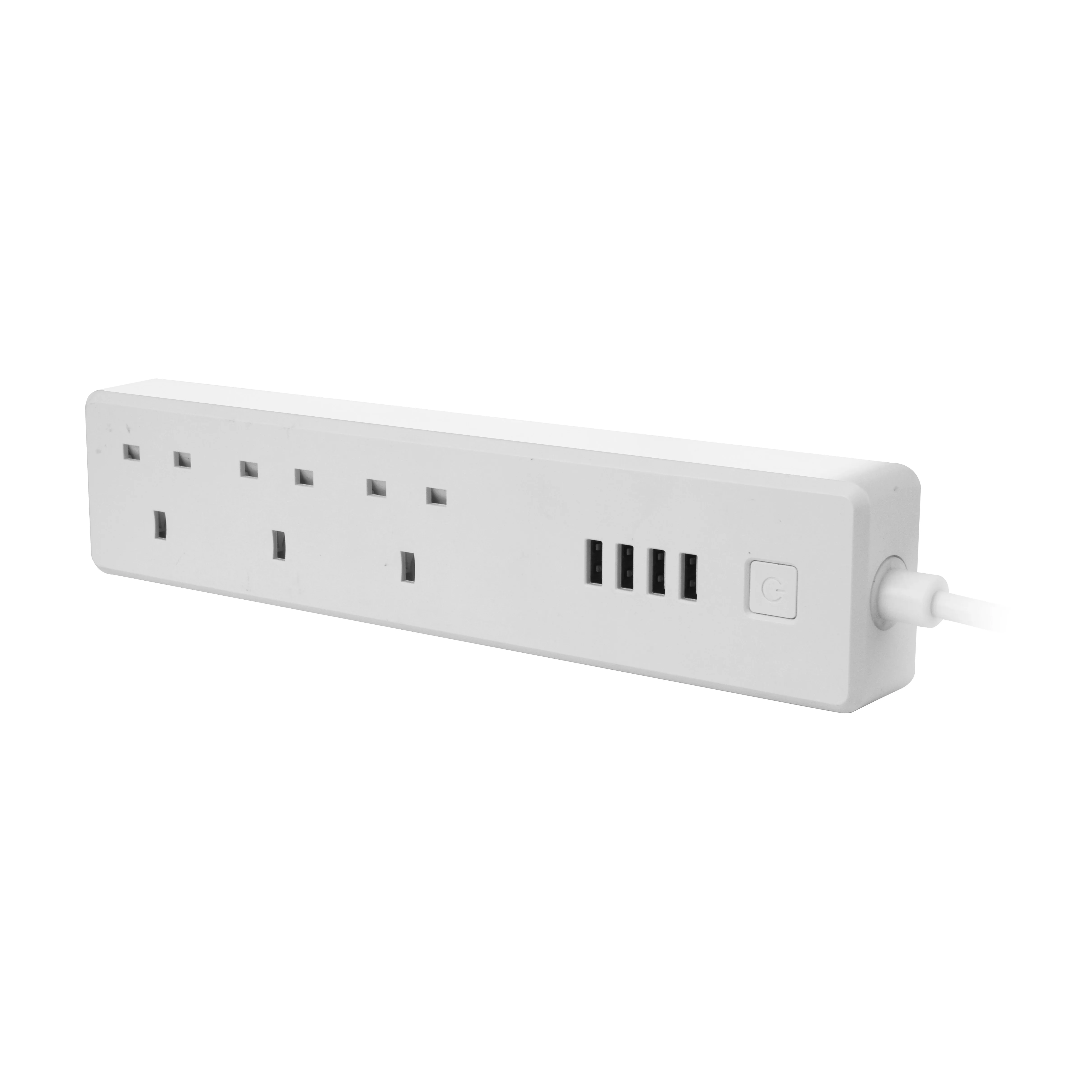 Wetrendy wifi 16A EU UK UAE DUBAI QATAR 3 pin Standard Smart Wifi Plug With switched strips Support Smart Life APP power monitor