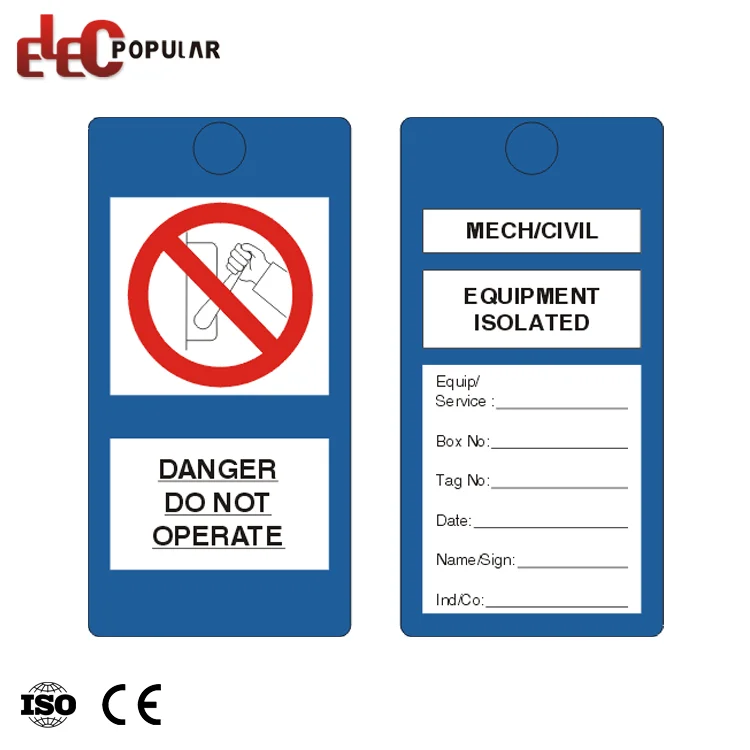OEM Custom Made Safety Plastic Warning Signs Label Safety PVC Lockout Tags