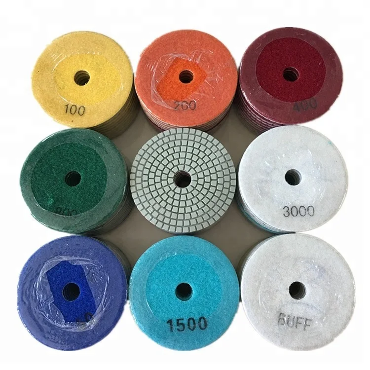 3-5inch flexible resin diamond polishing pad for marble quartz and concrete polishing pad