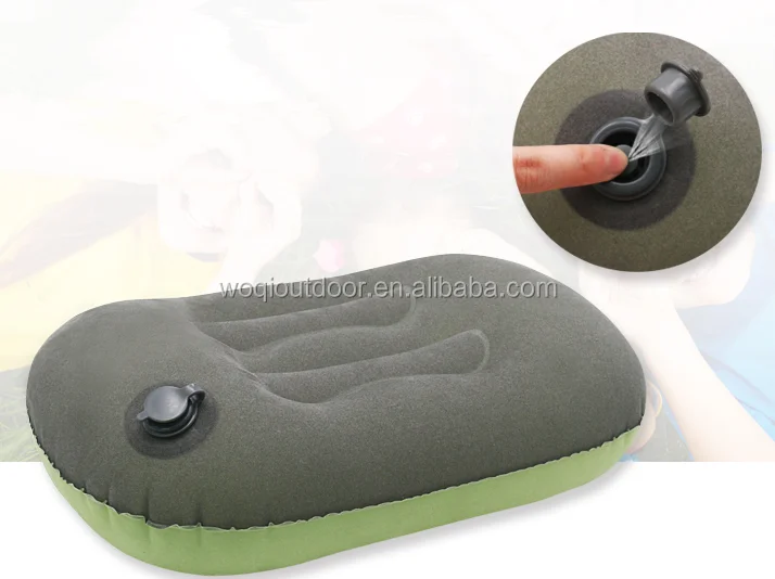 
Woqi Outdoor waterproof camping beach neck pillow folding air inflatable pillow, inflatable back travel cushion 