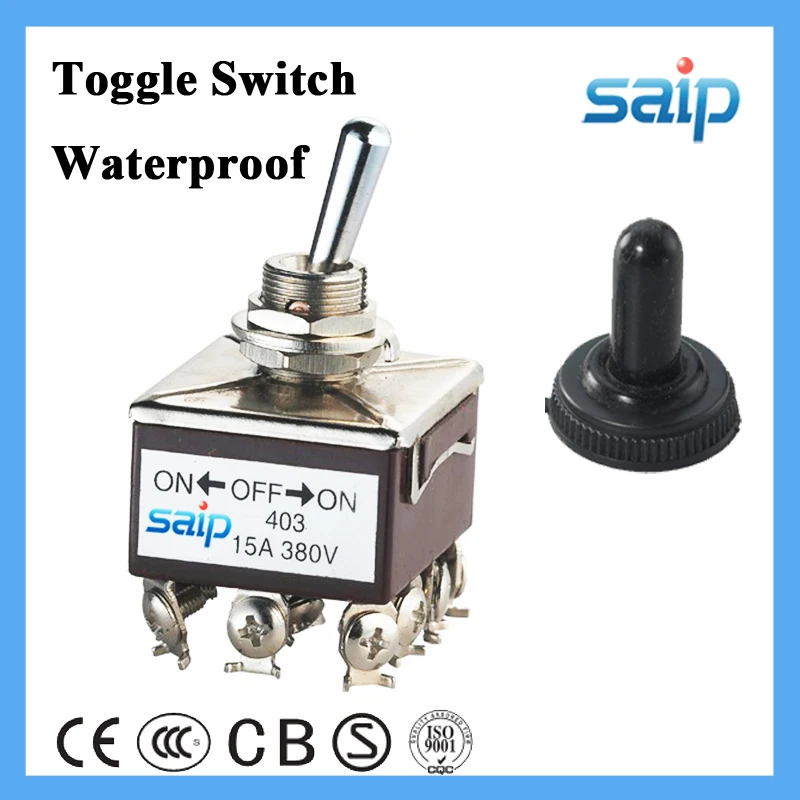 9P 3 way toggle switch on off on 9pins