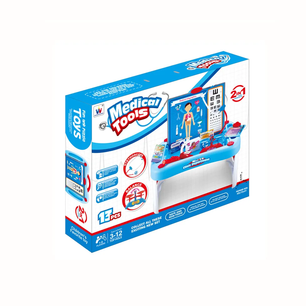 
Plastic educational funny pretend play doctor set toys for kids 