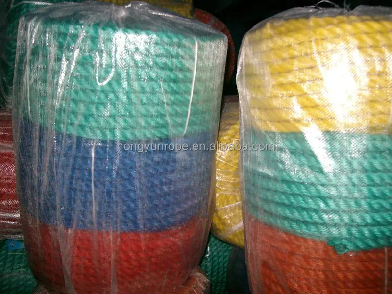 low price recycled PE 3 strands twisted rope
