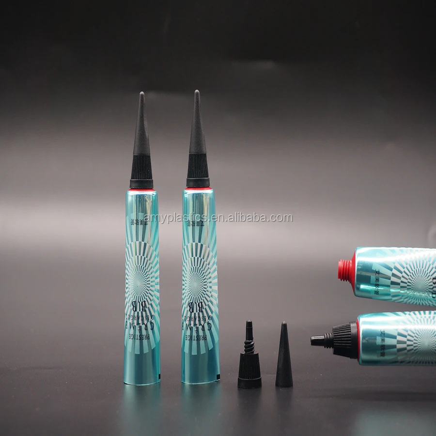 Aluminum Laminated Cosmetic Plastic Printed Tube For Packaging With Double Nozzle Cap