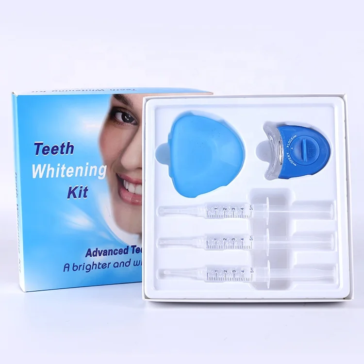 China manufacturer 3 pcs 4.5ml syringe private teeth whitening lamp home kit