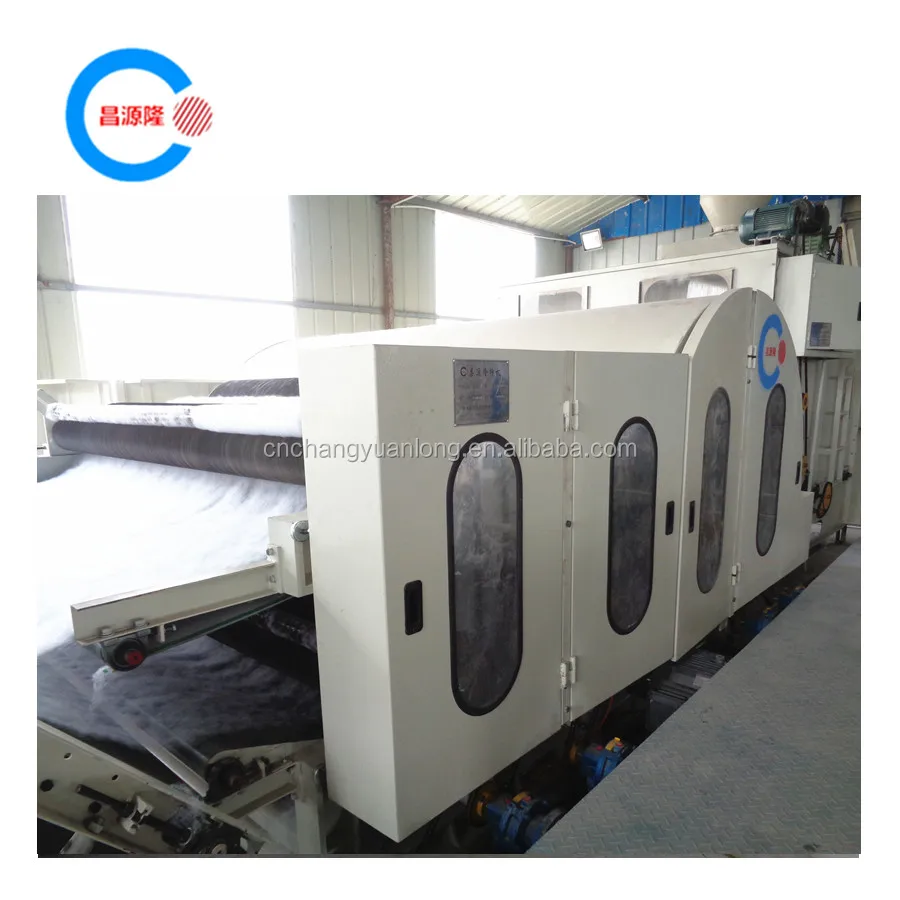 Thermal bonded wadding machine for glue or non-glue wadding making