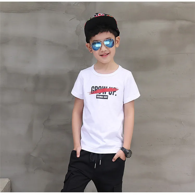 2018 Korean style boys girls t shirt fashion short sleeve cotton kids t shirt