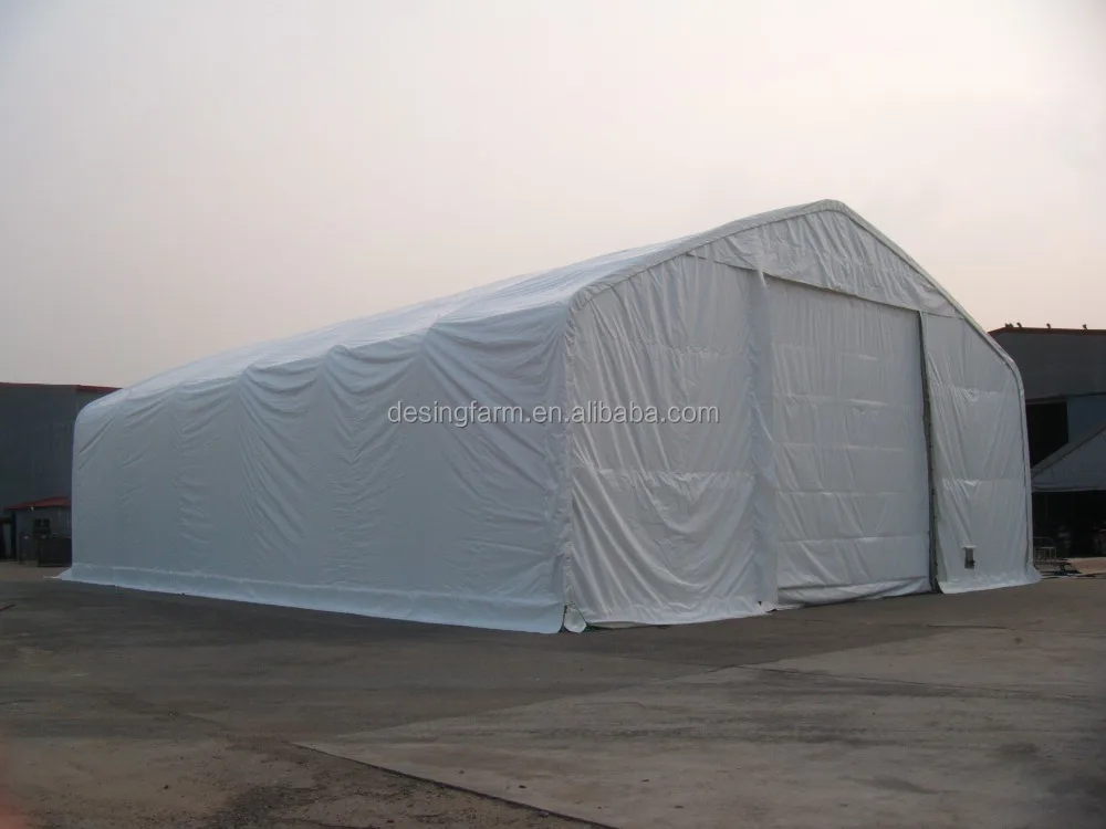 Large outdoor temporary industrial storage tent