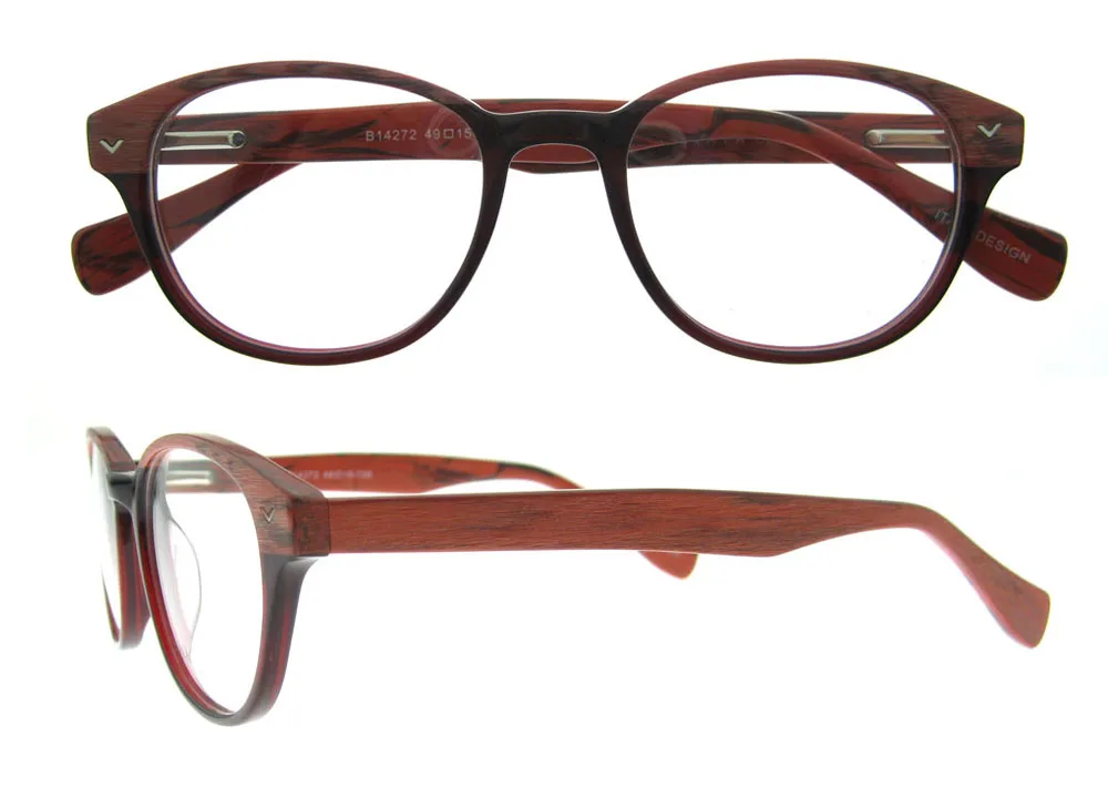 Professional manufacturer fake wood round glasses frame