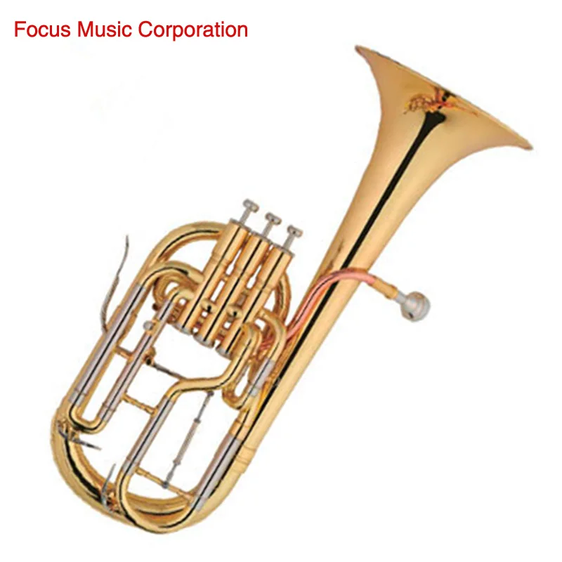 
Nice Quality and Cheap Brass Wind Instrument Gold Lacquer Alto Horn 