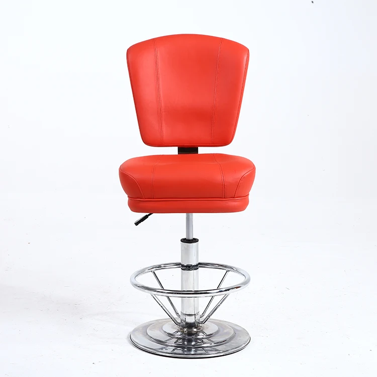 High Quality Contemporary Casino Chairs Red Rotating Casino Machine Chair Genuine Leather Slot Chairs