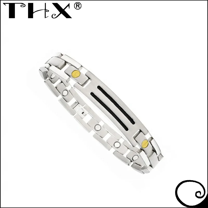 Black Cable Titanium Magnetic Golf Link Bracelet