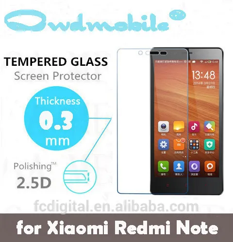 Новое поступление! закаленное стекло экран протектор для Xiaomi редми 2 / примечание MiPad 0.3 мм 9 9н твердость