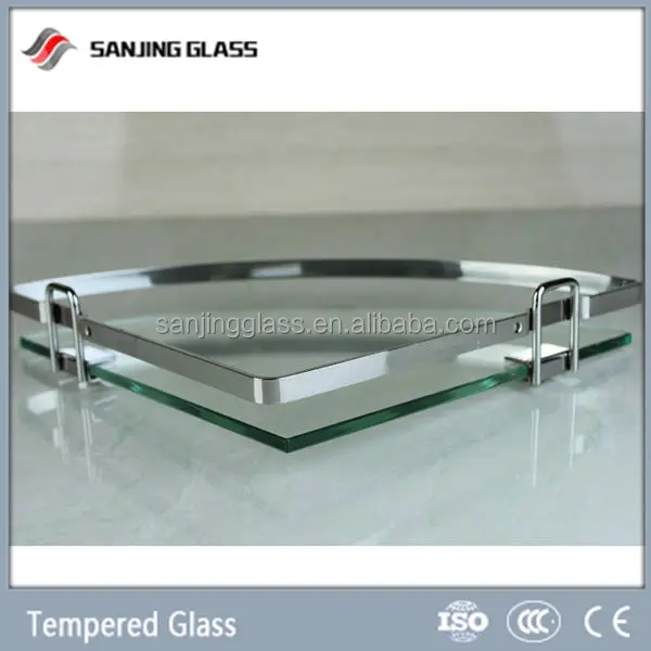 Tempered small glass for shower brackets