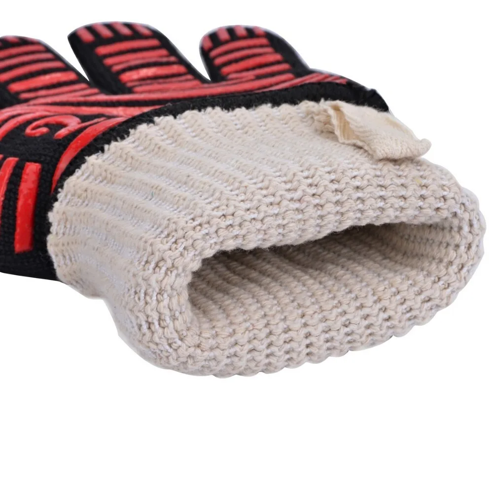 Fire Pro Gloves Heat Resistant Gloves BBQ Grilling Fireplace Accessories and Welding Forearm Protection Aramid Fiber Material
