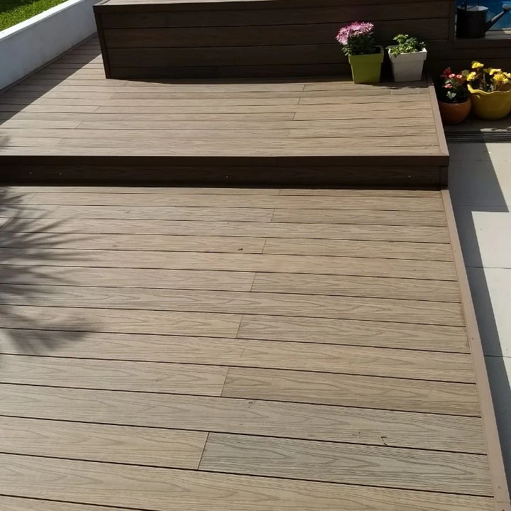 service popular sport floor outdoor basketball courts composite faux wood laminate flooring plastic wpc decking mixed color