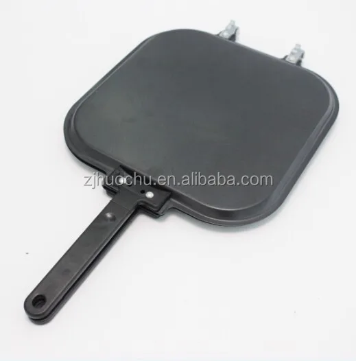 carbon steel non-stick double side 4 holes egg fry pan