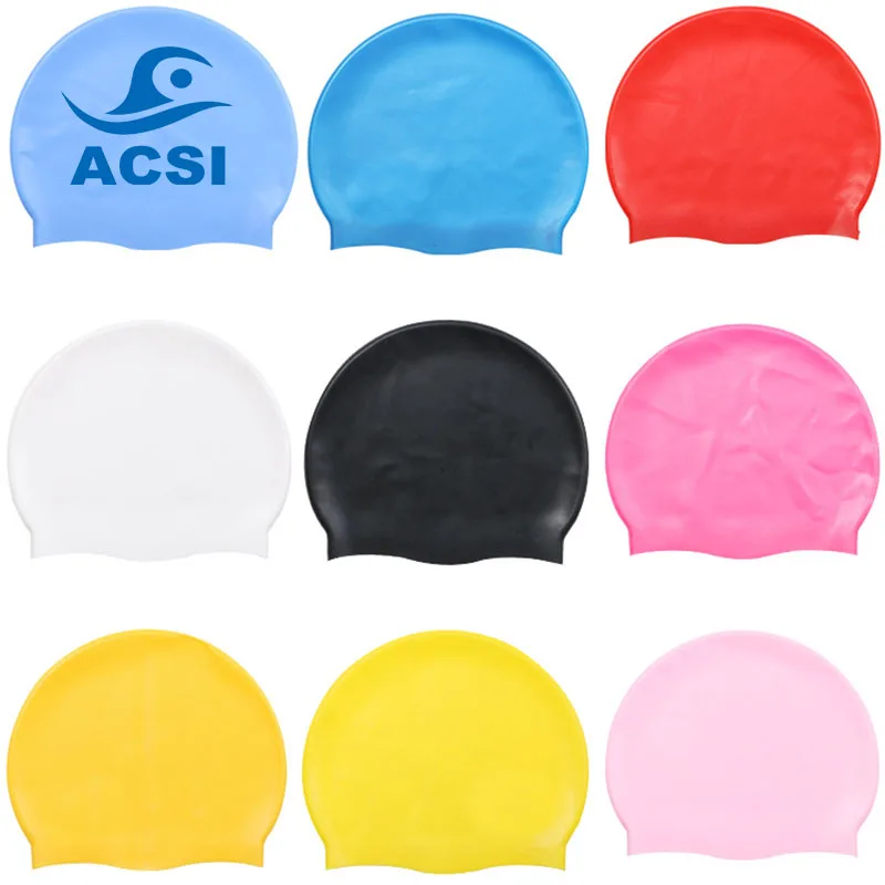 Простая силиконовая шапочка для плавания, шапочка для плавания с индивидуальным логотипом