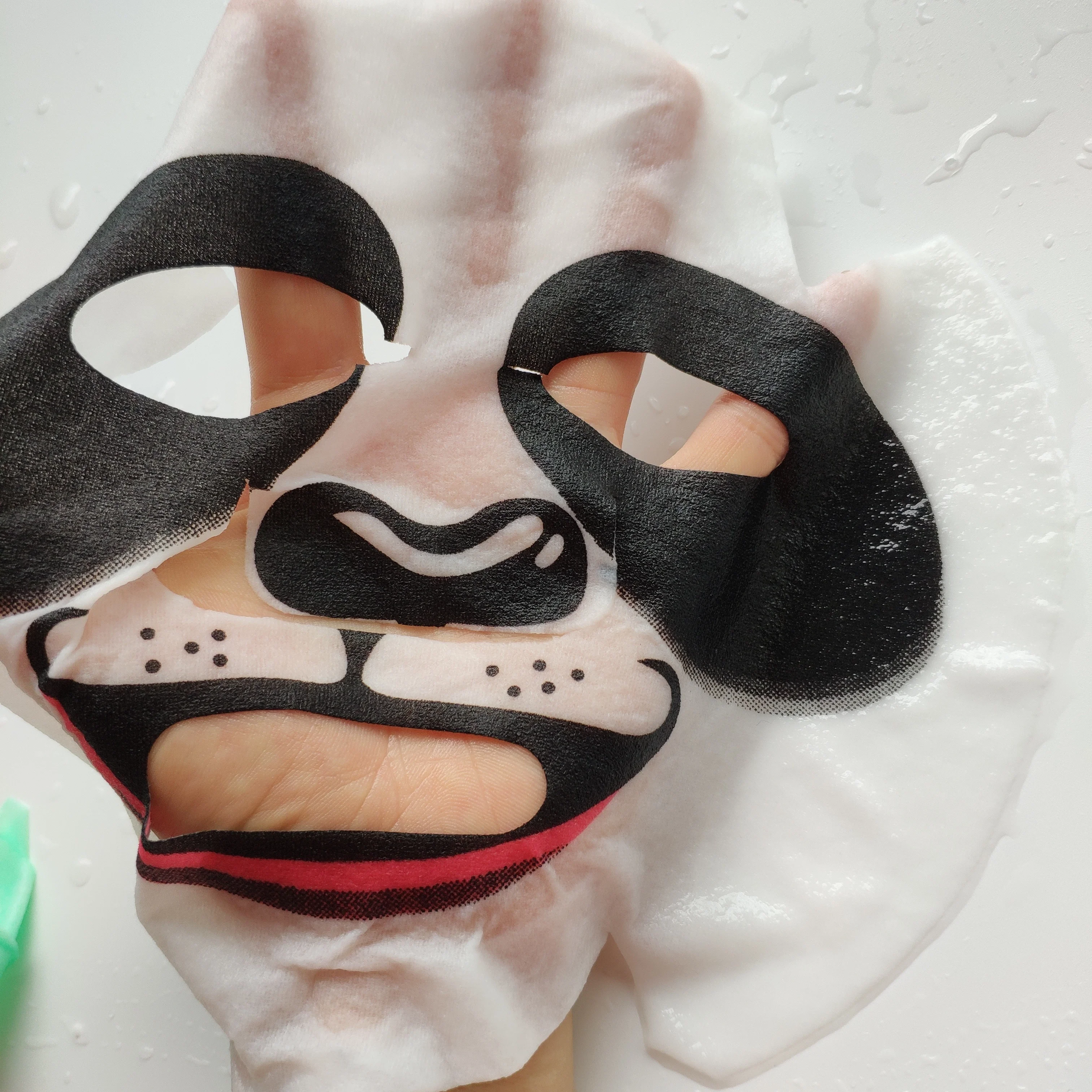 Fun Animal Printed Facial Mask Custom Printed Panda Animal Dry Facial Mask Sheet