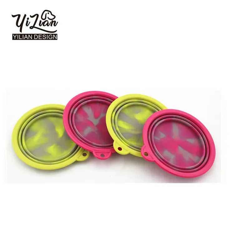 
Custom Logo eco-friendly silicone folding collapsible travel pet bowl with hook portable pet dog feeder dog 