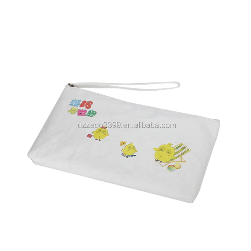 Top grade GRS certificate Water Resistant Chick printed biodegradable waterproof  women custom tyvek paper wallet