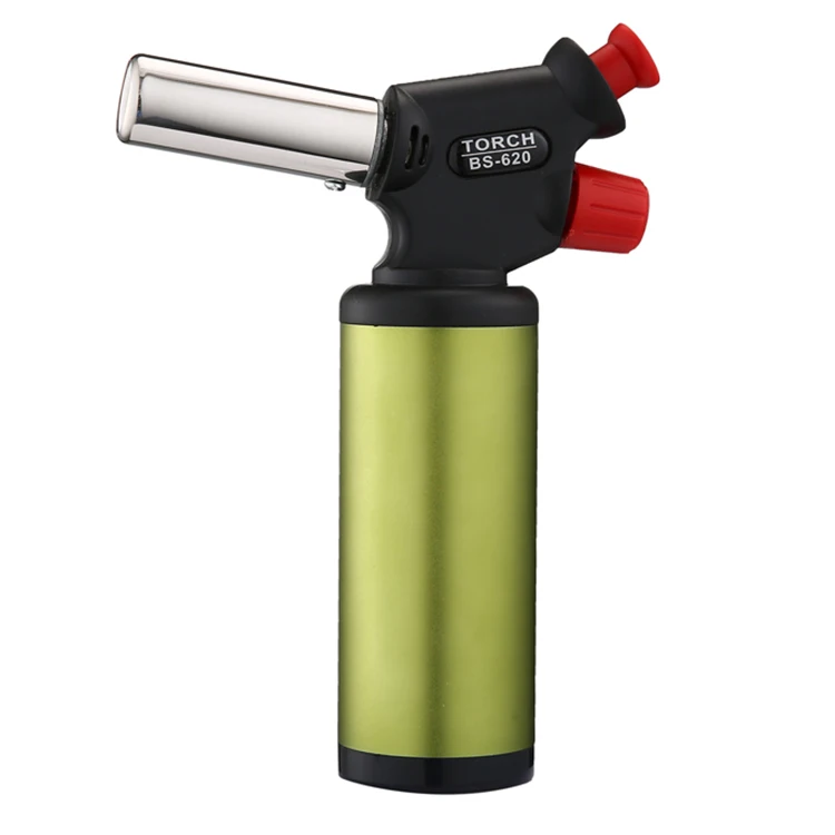 Professional plastic jet flame cooking culinary butane torch BS-620 gas lighter in bbq tools