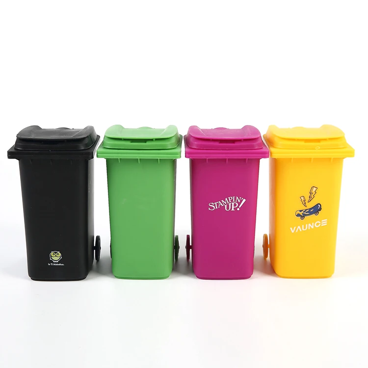 Promotional Gift Plastic Mini Recycling Cans, Custom Pencil Holder/