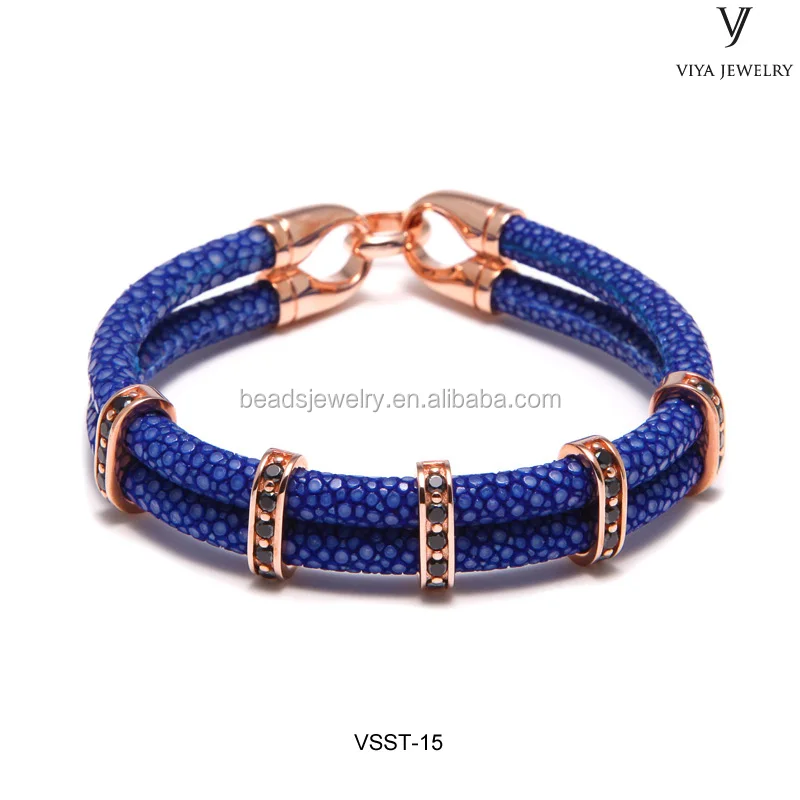 
Wholesale Stingray leather bracelet mens stingray leather bracelets 