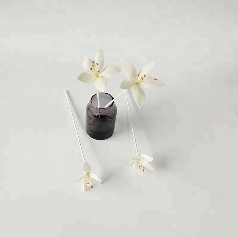 decorative handmade unscente artificial wood sola balsa Flower for fragrance reed diffuser with fiber sticks