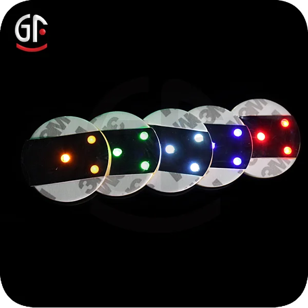 Ce,Rohs Approval Wine LED Sticker With 3M Round Led Light Base For Glass Cup or Bottle