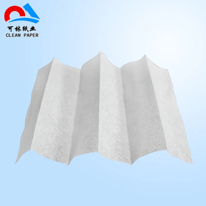 100% Virgin Pulp Tissue Paper 2 Ply Pattern Printed Toilet Paper Hand Towel Custom Embossing Fold Paper Natural