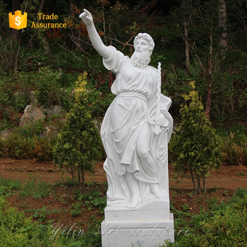 Greek Warrior Antique Marble Stone Statue Carving