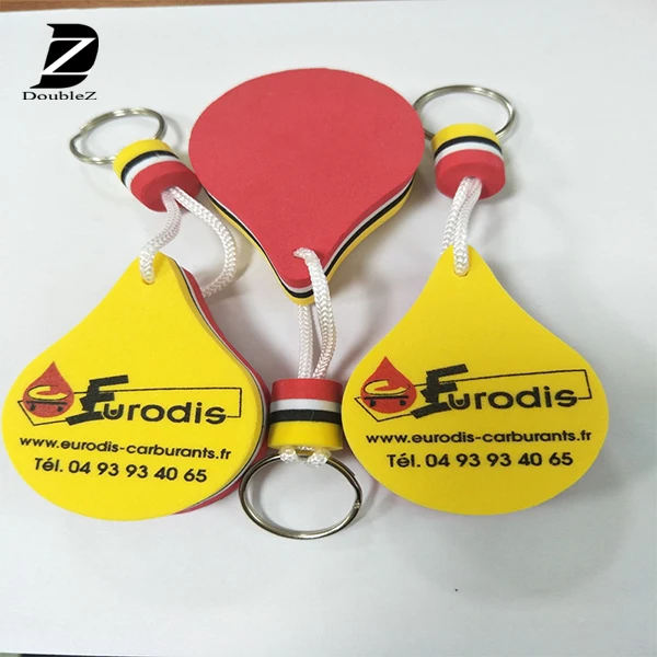 water drop shape EVA keychain key ring