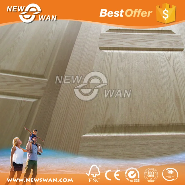 
Wood Veneer HDF Moulded Door Skin Price / White Wooden Door 